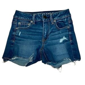 American Eagle Super Stretch Jean Shorts, women’s denim, 0